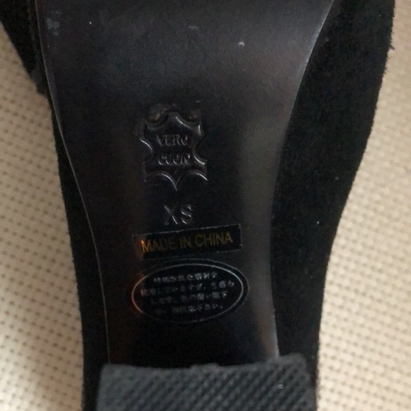 Black Suede Booties Beaded/Sequence - Picture 7 of 8